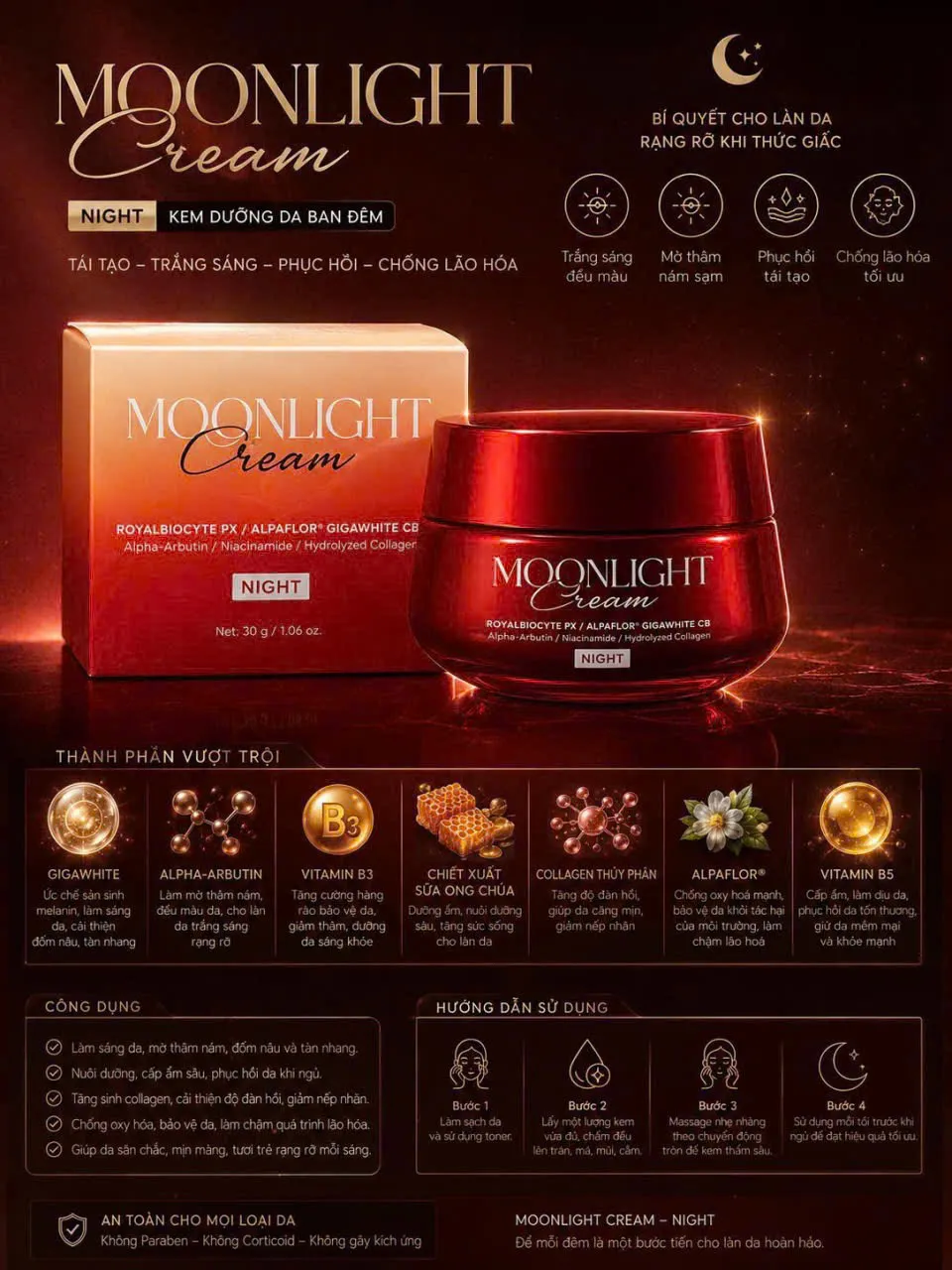 Kem dưỡng da ban đêm Moonlight Cream của ANC