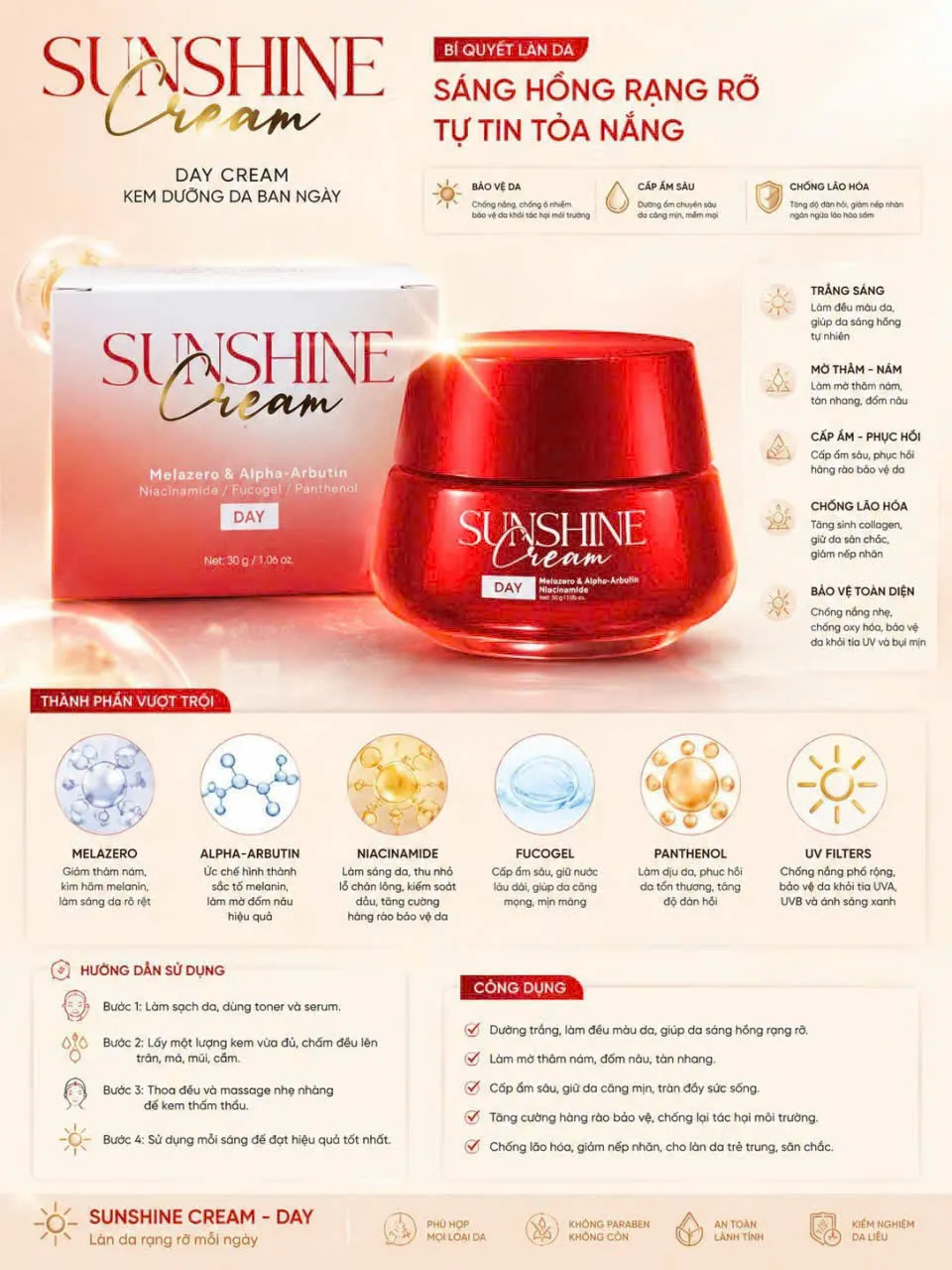 Kem dưỡng da ban ngày Sunshine Cream của ANC
