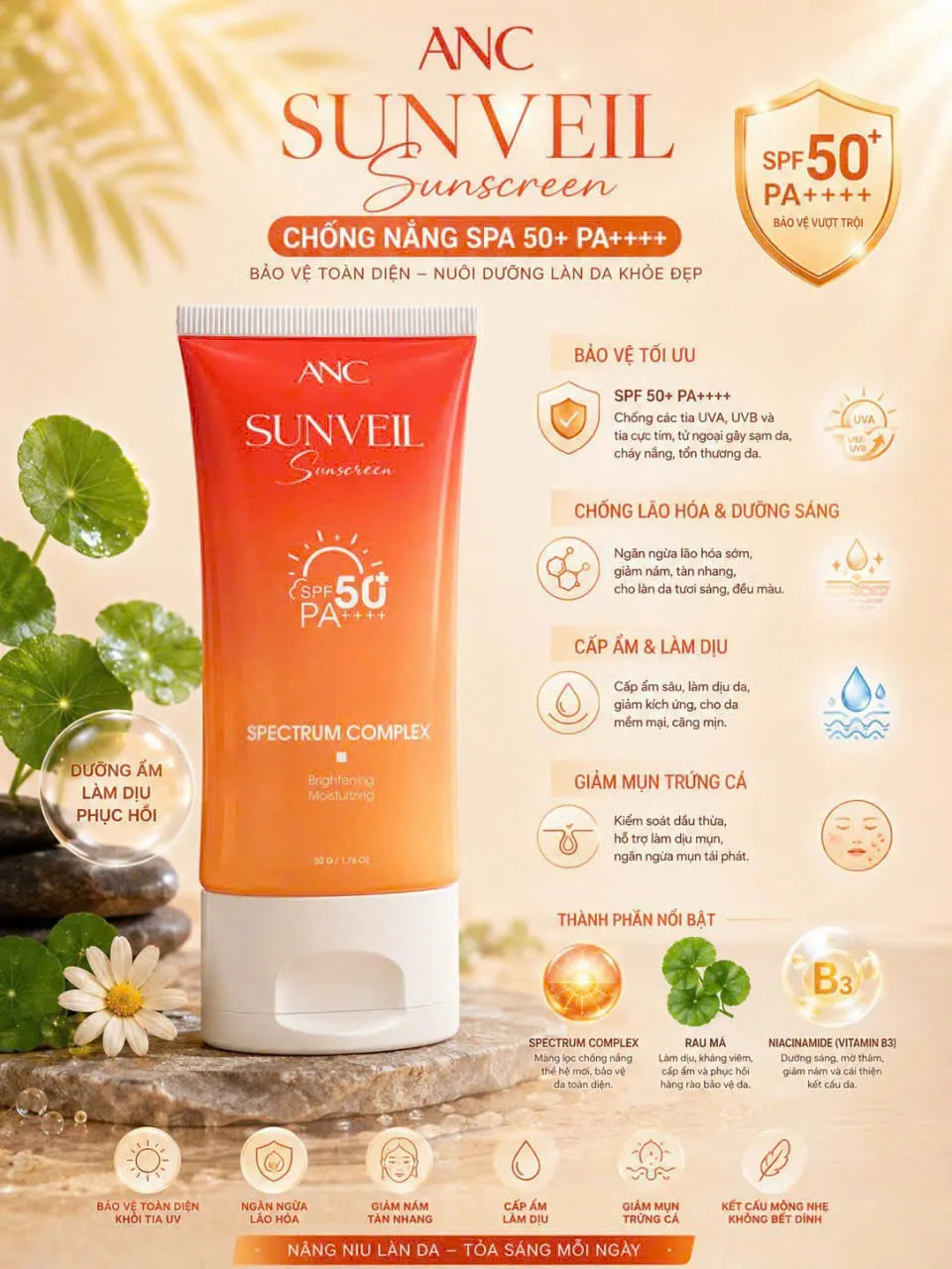 Kem chống nắng Sunveil của ANC